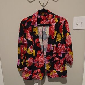 Elle Black Floral Blazer